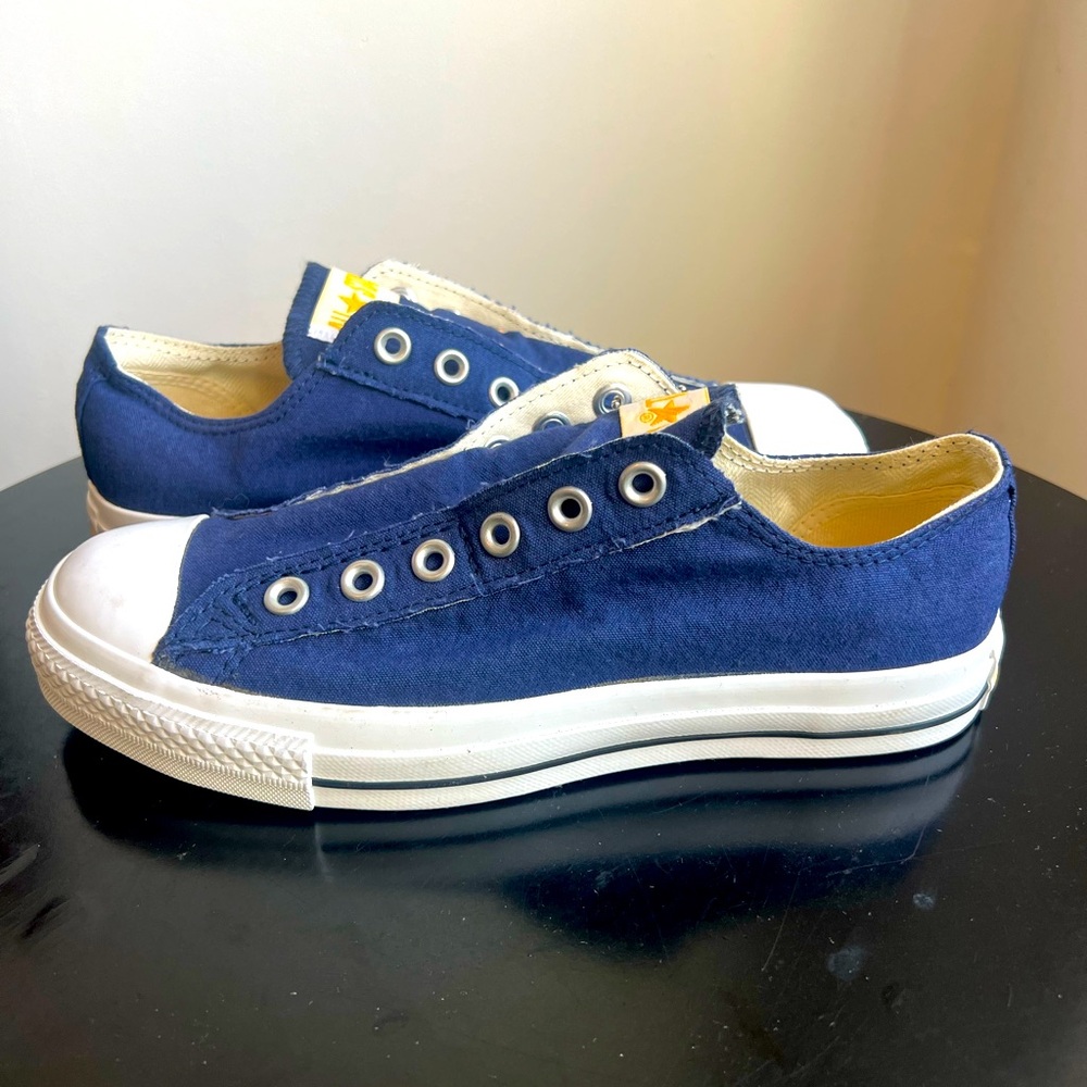 CONVERSE ALL STAR Blue Lace-Free Slip On Sneakers Womens Size 8